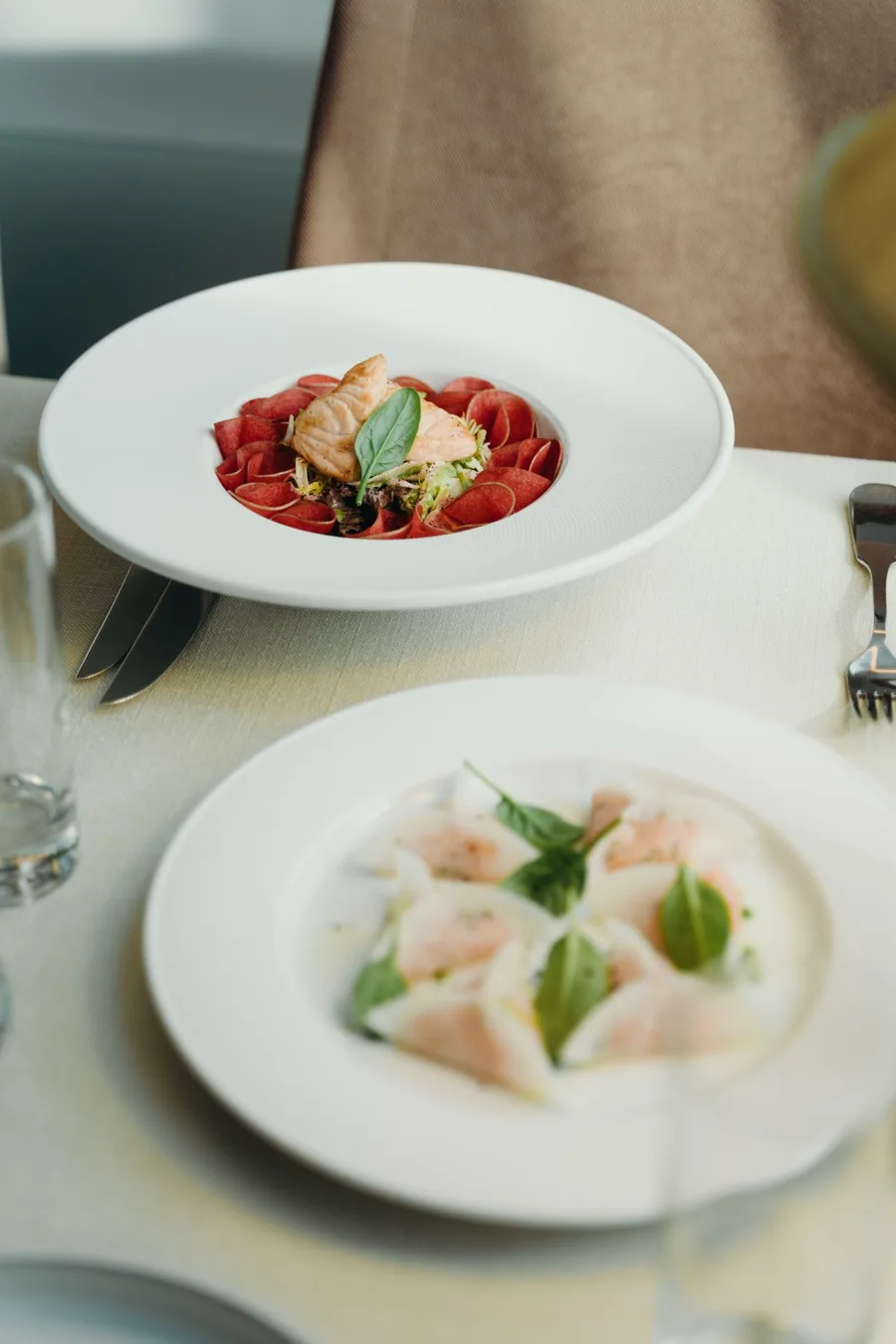 A beautifully presented hotel dining experience